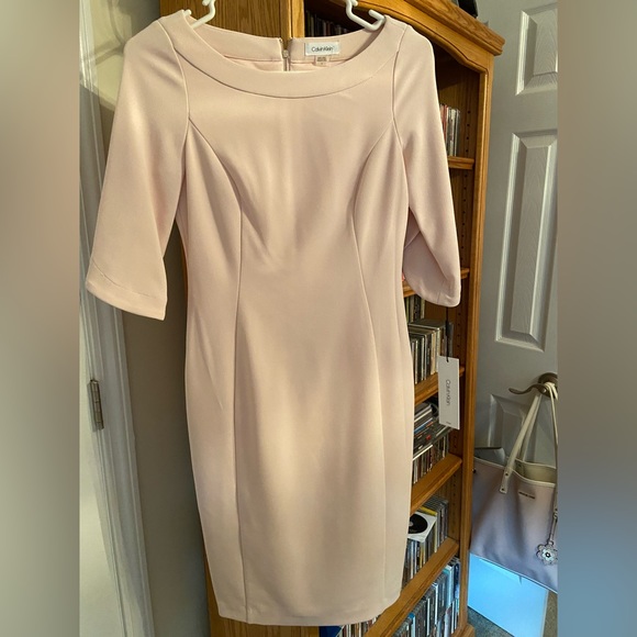 NWT Light Pink Calvin Klein Dress - Picture 1 of 6
